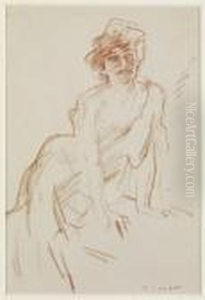 Female Figure Oil Painting by Samuel John Peploe