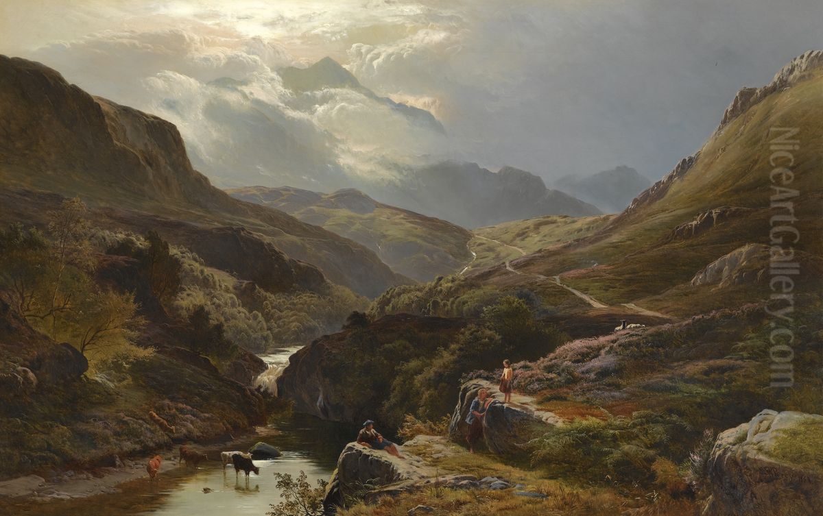 On The Road To Loch Turret, Crieff Oil Painting by Sidney Richard Percy