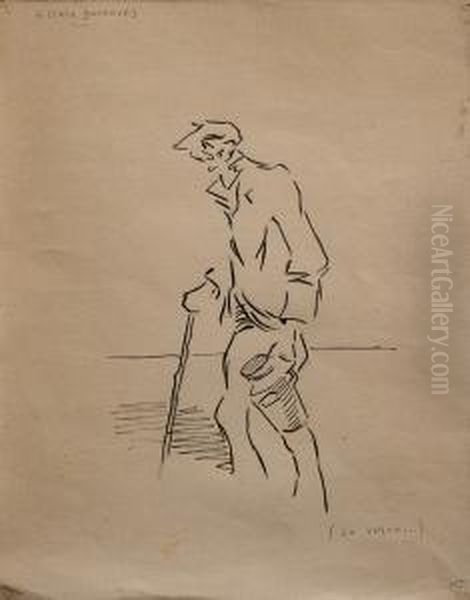 El Vasco.... Oil Painting by Rafael Perez Barradas