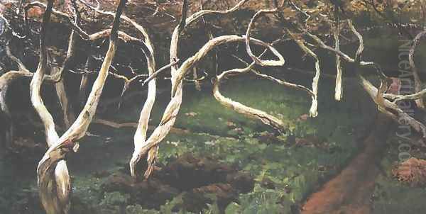 Old Apple-Trees Oil Painting by Ferdynand Ruszczyc