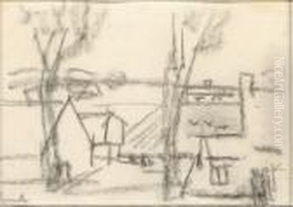 Vue De Village Oil Painting by Constant Permeke