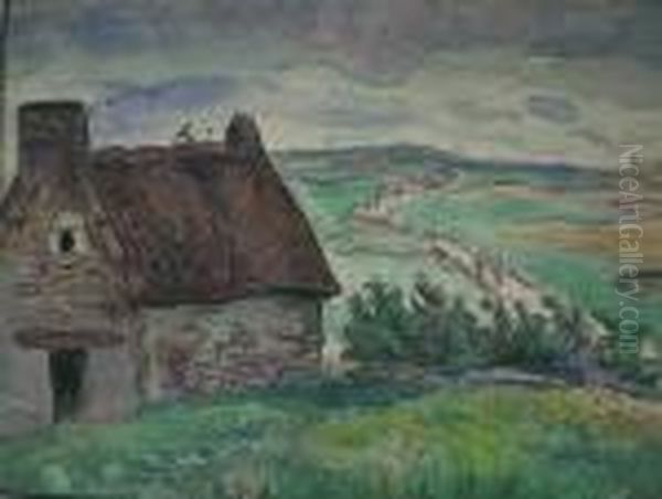 La Chaumiere Oil Painting by Jean Misceslas Peske