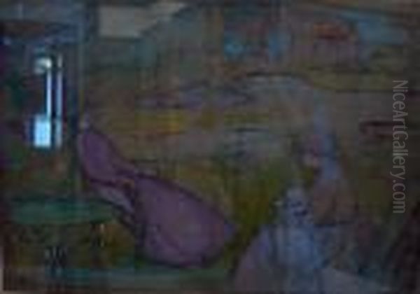 Deux Femmes Dans Un Parc Oil Painting by Jean Misceslas Peske