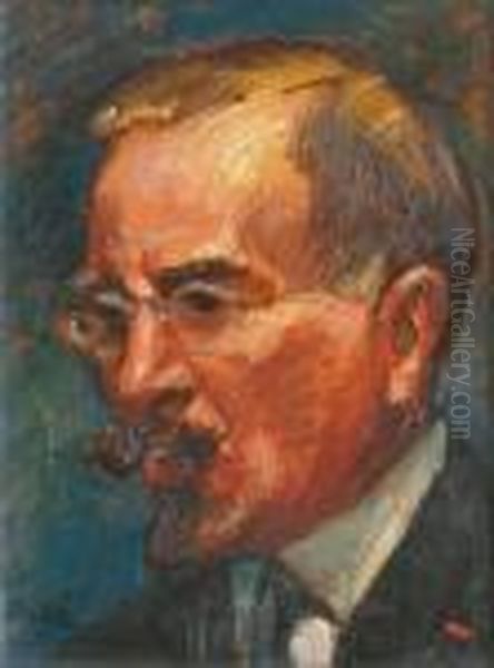 Autoportrait Presume De L'artiste Oil Painting by Jean Misceslas Peske