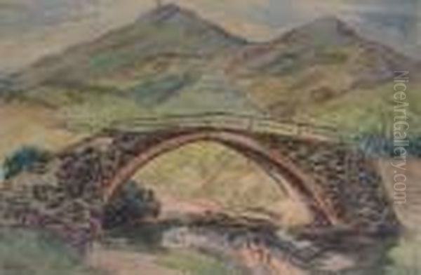 La Lavandiere Oil Painting by Jean Misceslas Peske