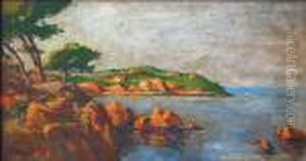 Cote D'azur Oil Painting by Jean Misceslas Peske
