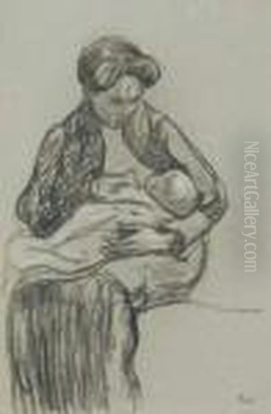 Maternite Oil Painting by Jean Misceslas Peske