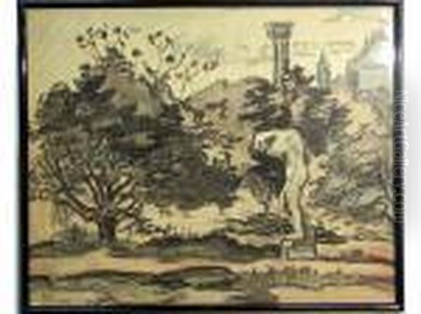 Musee Rodin Oil Painting by Jean Misceslas Peske