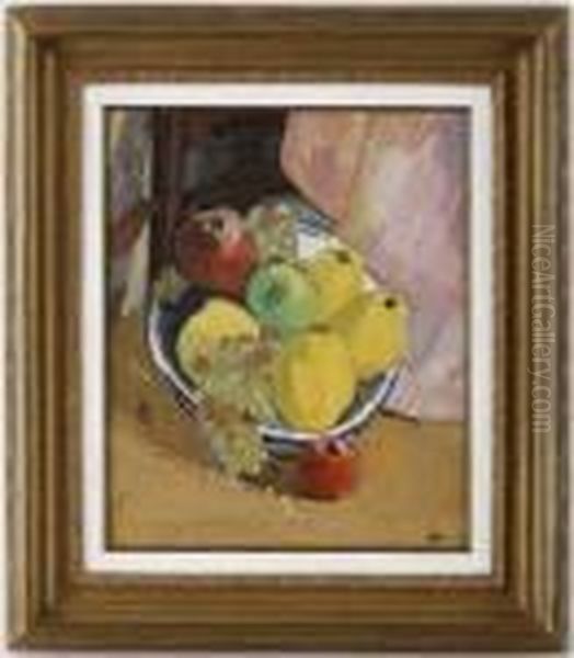 Nature Morte Aux Pommes Oil Painting by Jean Misceslas Peske