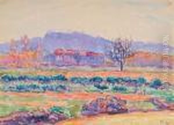 Paysage Printanier Oil Painting by Jean Misceslas Peske