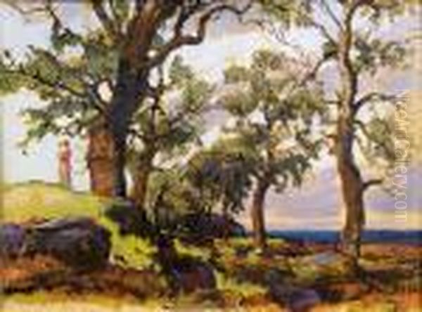 Paysage Anime Oil Painting by Jean Misceslas Peske