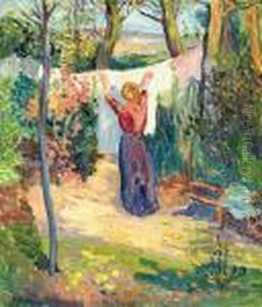 Au Jardin Oil Painting by Jean Misceslas Peske