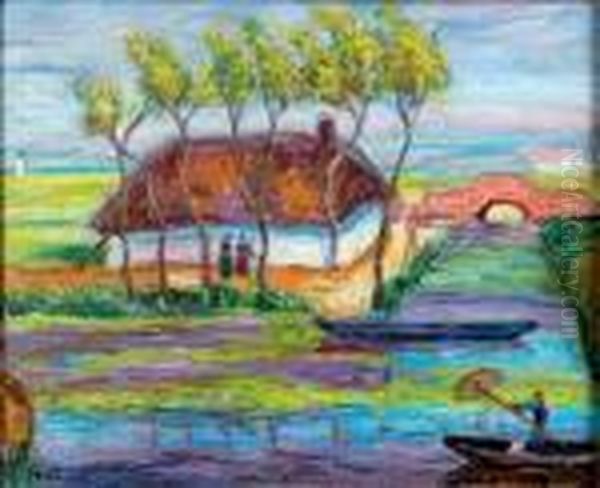 Paysage De Vendee Oil Painting by Jean Misceslas Peske