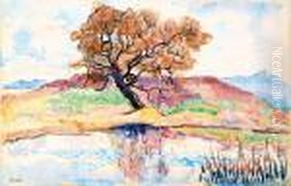Arbre Oil Painting by Jean Misceslas Peske