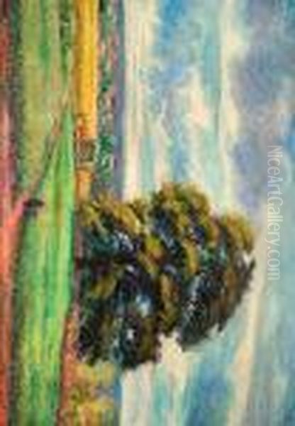 Paysage Au Grand Arbre Oil Painting by Jean Misceslas Peske