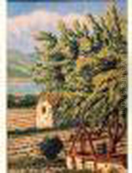 Laboureur Dans Sa Ferme Oil Painting by Jean Misceslas Peske