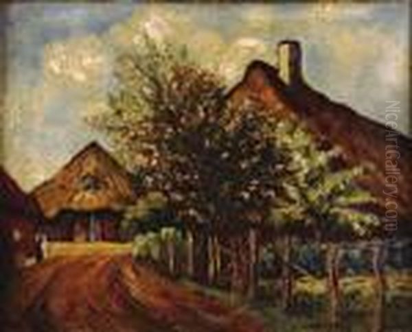 Pejzaz Z Poludnia Francji Oil Painting by Jean Misceslas Peske