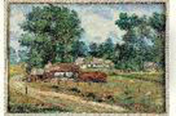 Vendee, Saint-jean-de-mont, Les Bourines Oil Painting by Jean Misceslas Peske
