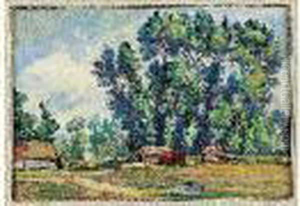 La Ferme A Saint-jean-de-mont, Vendee Oil Painting by Jean Misceslas Peske