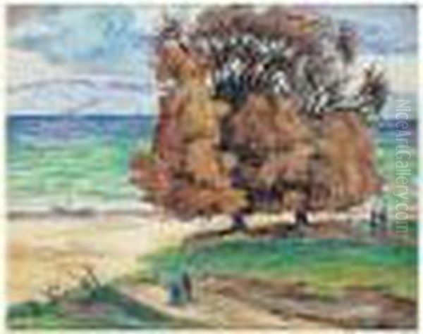 Golfe Du Morbihan Oil Painting by Jean Misceslas Peske