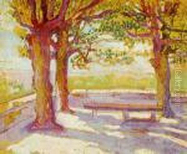 W Parku Oil Painting by Jean Misceslas Peske