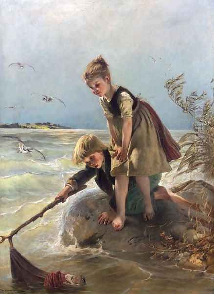 Rescue (Die Rettungspartie) Oil Painting by Karl Raupp