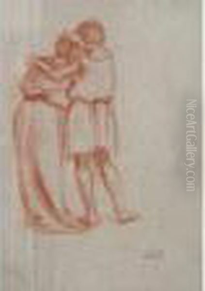 Les Amoureux Oil Painting by Hippolyte Petitjean