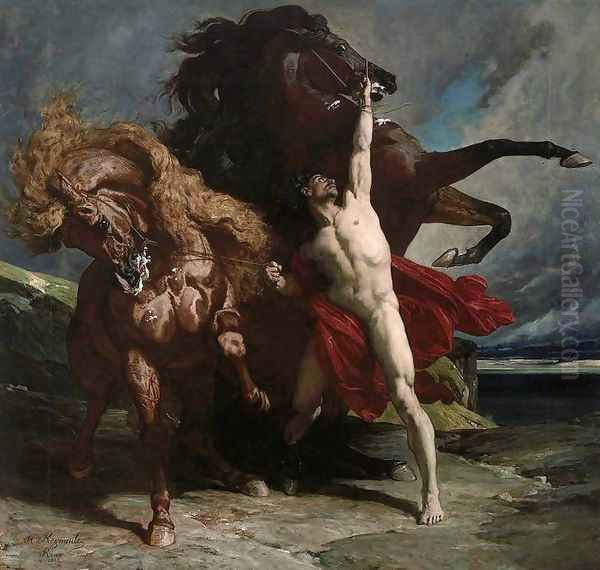 Automedon with the Horses of Achilles 1868 Oil Painting by Regnault Henri