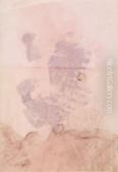 Composition Rose Sur Fond Rose Oil Painting by Henri Pfeiffer