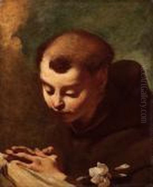 Sant'antonio Da Padova In Preghiera Oil Painting by Giovanni Battista Piazzetta
