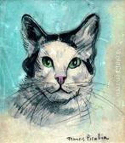 Portrait De Chat. Oil Painting by Francis Picabia