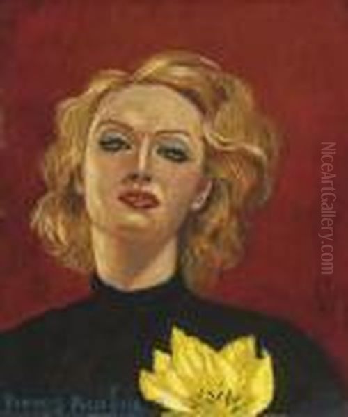 Femme A Fleur Jaune Oil Painting by Francis Picabia
