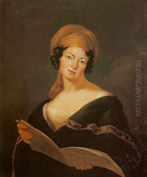 Portrait of Krystyna Frank nee Gerhard Oil Painting by Jan Rustem