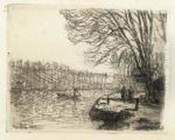 Picabia, Le Peintre Et L'aquafortiste Oil Painting by Francis Picabia