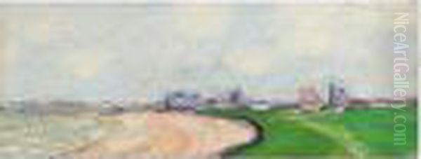 Bord De Mer, Signed, Oil On 
Canvas Laid Down On Board, 19.5 By 50.4 Cm., 7 5/8 By 21 1/4 In Oil Painting by Francis Picabia