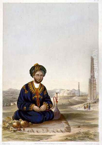 Hyder Khan, the Governor of Ghuznee, plate 19 from Scenery, Inhabitants and Costumes of Afghanistan, engraved by Walker, 1848 Oil Painting by James Rattray