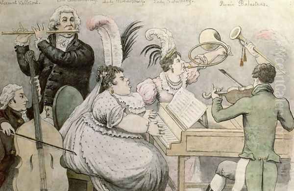 Musical Party Oil Painting by Thomas Rowlandson