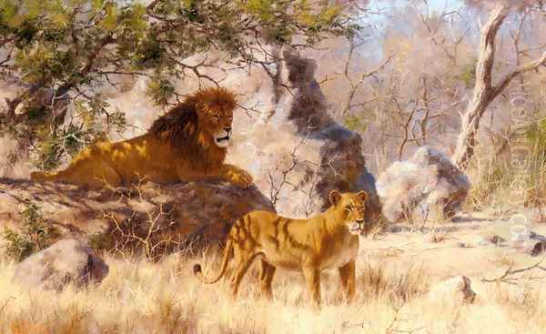 The Lions Oil Painting by Paul Rose