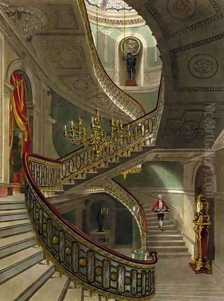The Grand Staircase, Carlton House Oil Painting by R.G. Reeve