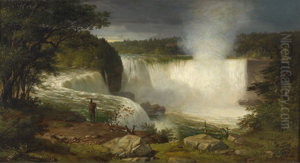 Niagara Falls Oil Painting by Thomas Prichard Rossiter