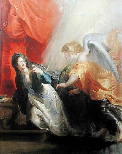 Annunciation of the Virgins Death c.1611 Oil Painting by (studio of) Rubens, Peter Paul