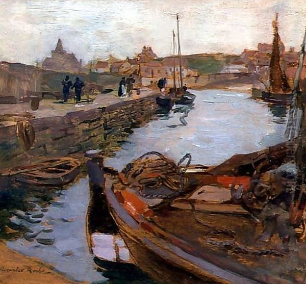 The Harbour, St. Monance Oil Painting by Alexander Ignatius Roche