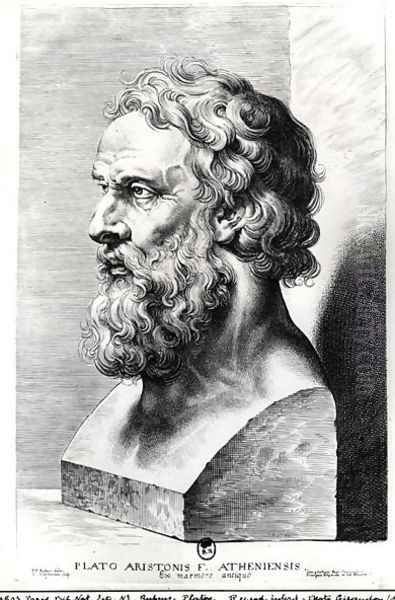 Bust of Plato c.427-c.348 BC engraved by Lucas Emil Vorsterman 1595-1675 Oil Painting by (studio of) Rubens, Peter Paul
