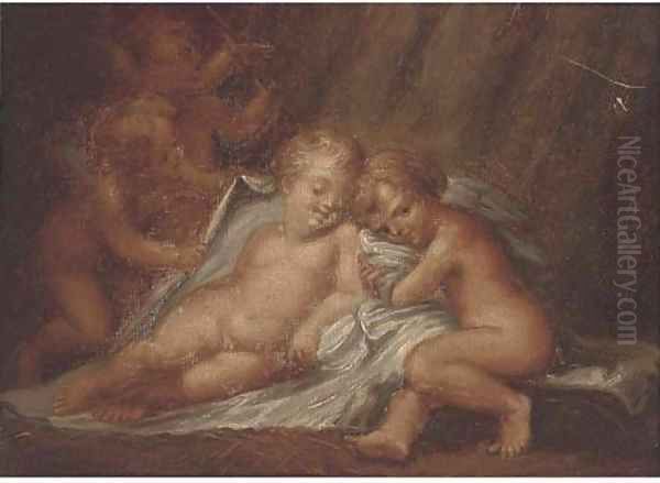 Putti desporting Oil Painting by (studio of) Rubens, Peter Paul