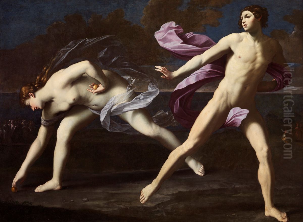 Atalanta and Hippomenes Oil Painting by Guido Reni