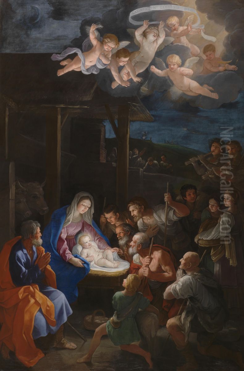 The Adoration of the Shepherds Oil Painting by Guido Reni