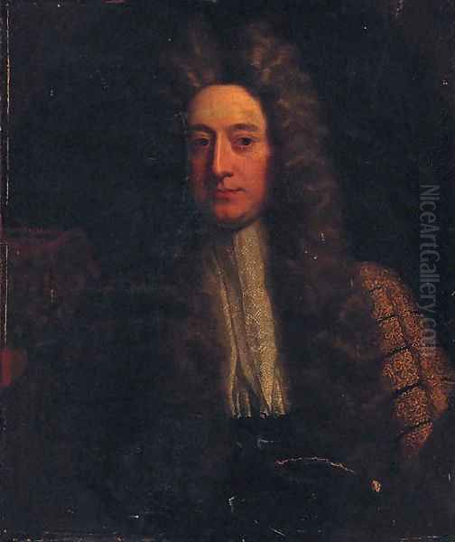 Portrait of Lord Chancellor William Cowper (d.1723) Oil Painting by Jonathan Richardson