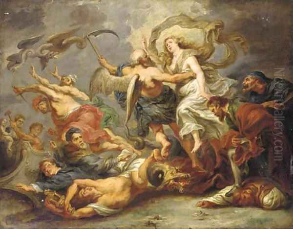 The Victory of Eucharistic Truth over Heresy Oil Painting by (studio of) Rubens, Peter Paul