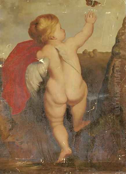 A putto Oil Painting by (studio of) Rubens, Peter Paul