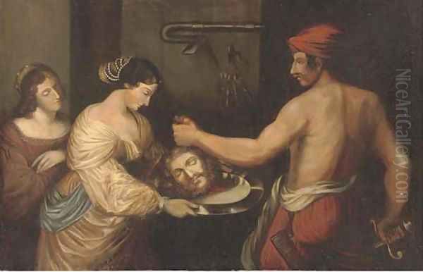 Salome with the head of Saint John the Baptist Oil Painting by (studio of) Rubens, Peter Paul